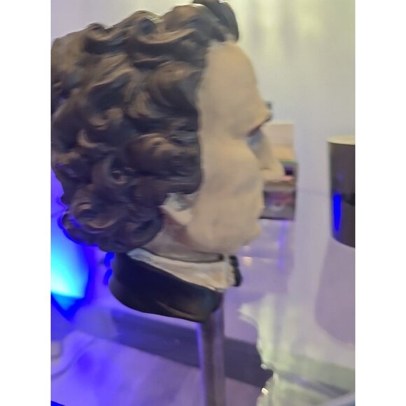 Edgar Allan Poe Poetic Head Bust Statue Nevermore Gothic Plant Holder Home Decor - Picture 4 of 10